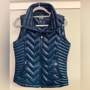 Calvin Klein Premium Down Puffer Navy Quilted Vest